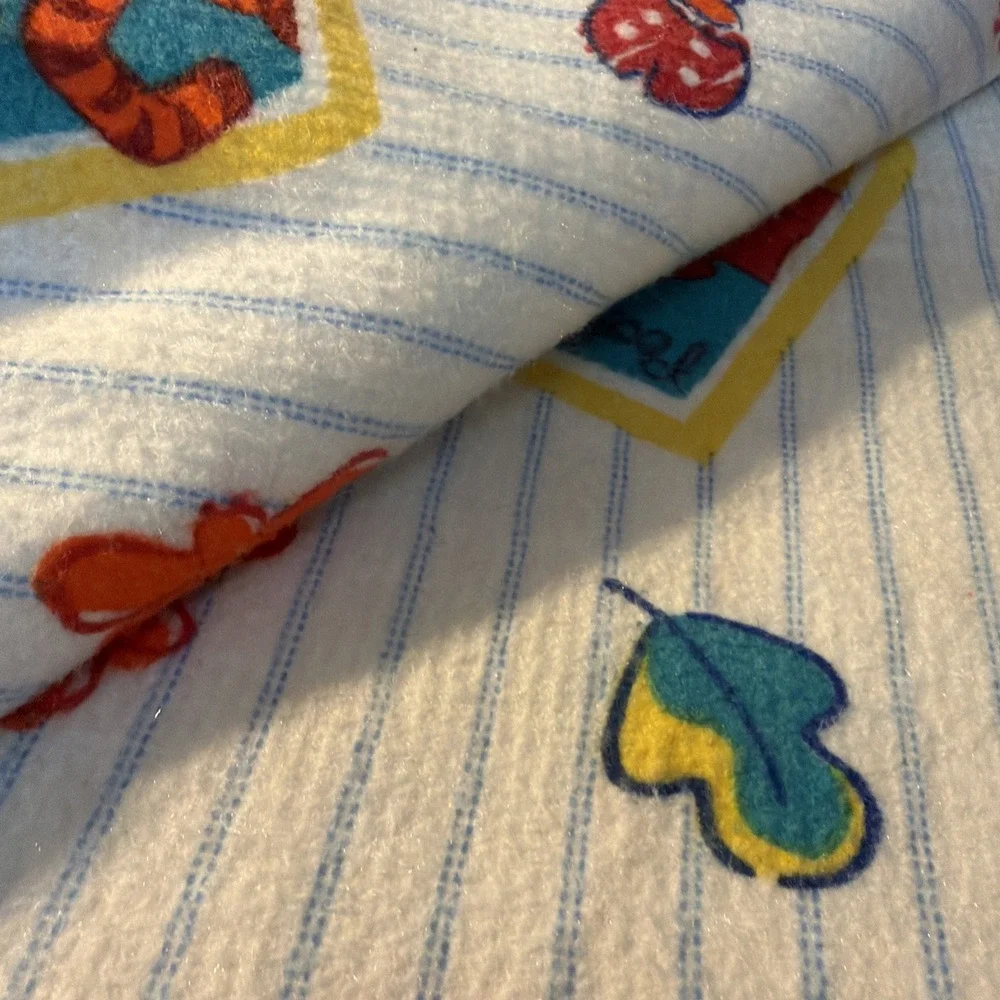 Vintage Disney Winnie‎ The Pooh Tigger Fleece Blanket Cover Huge 70x86